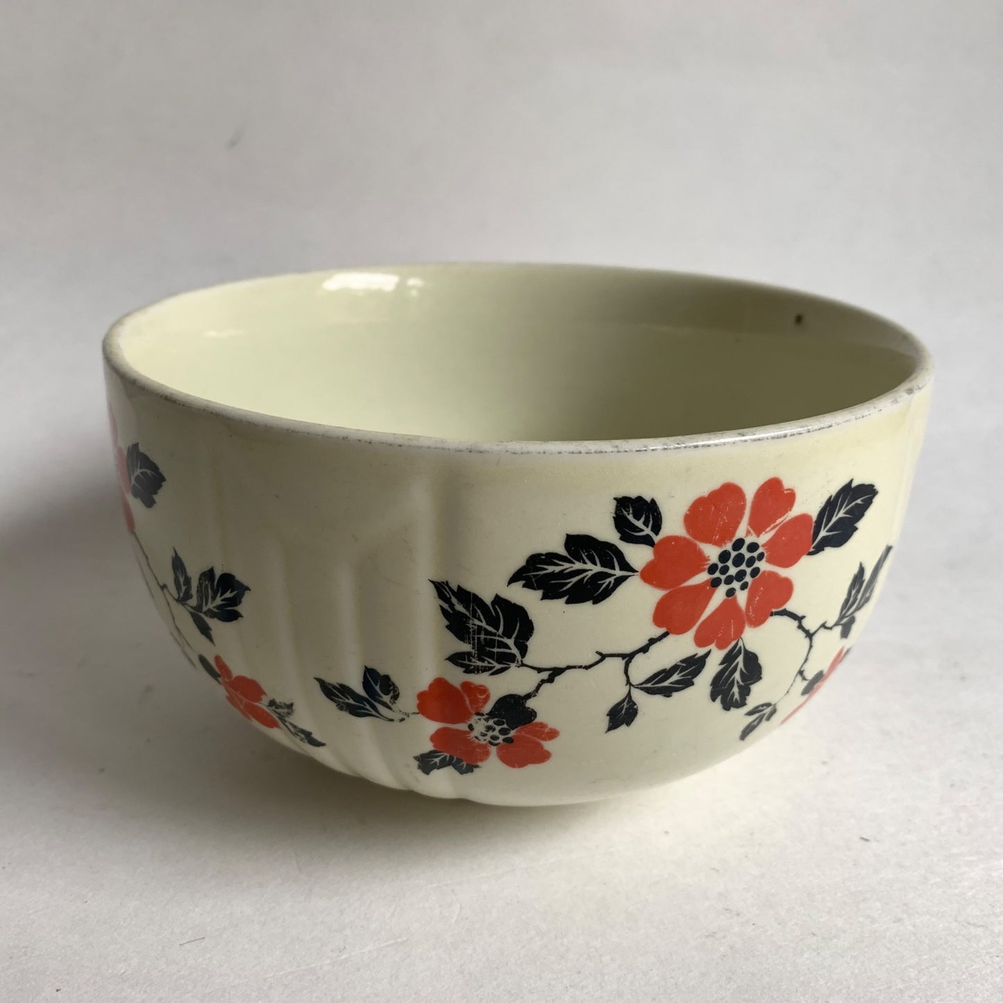 Hall's Kitchenware Bowl Orange Floral