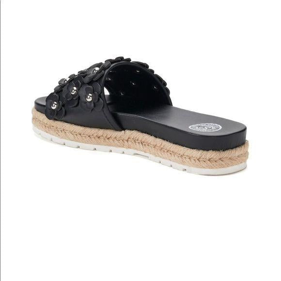 SO Pompane Blush Slide Sandals Floral New Women's 7