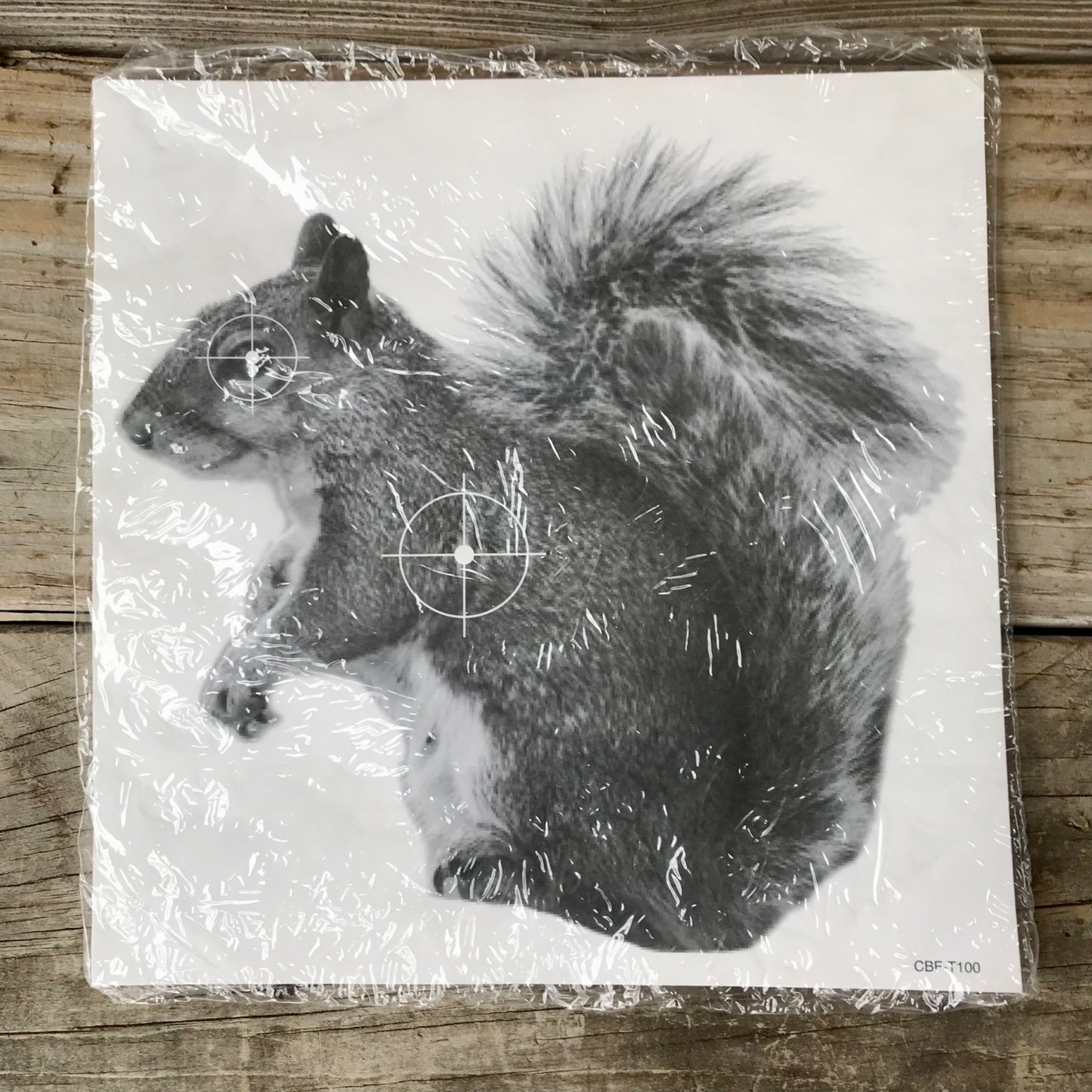 Vintage Squirrel Shooting Targets Pack of 25 NOS & SEALED! CBF-T100 Paper Black & White