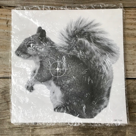 Vintage Squirrel Shooting Targets Pack of 25 NOS & SEALED! CBF-T100 Paper Black & White