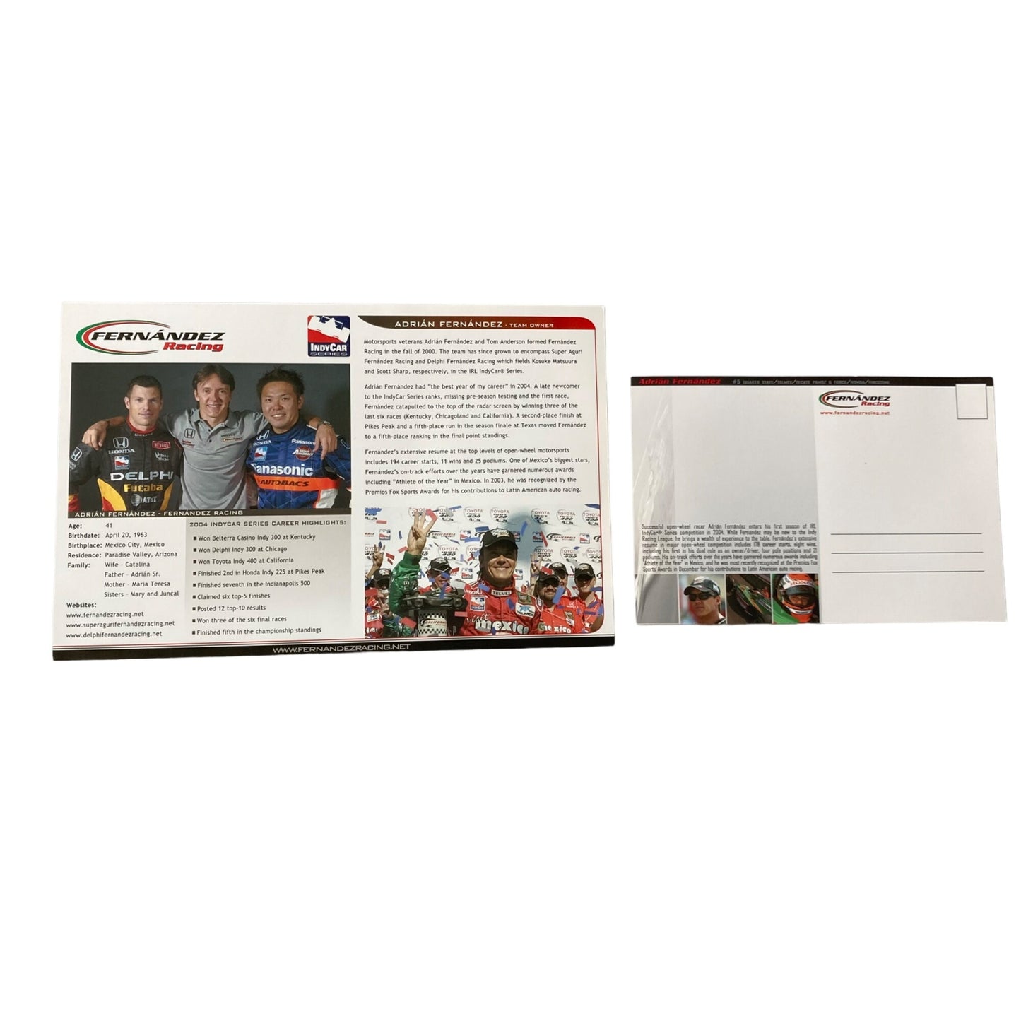 Fernandez Racing Owned Acura Dealership Card/Lanyard American LeMans w/COA