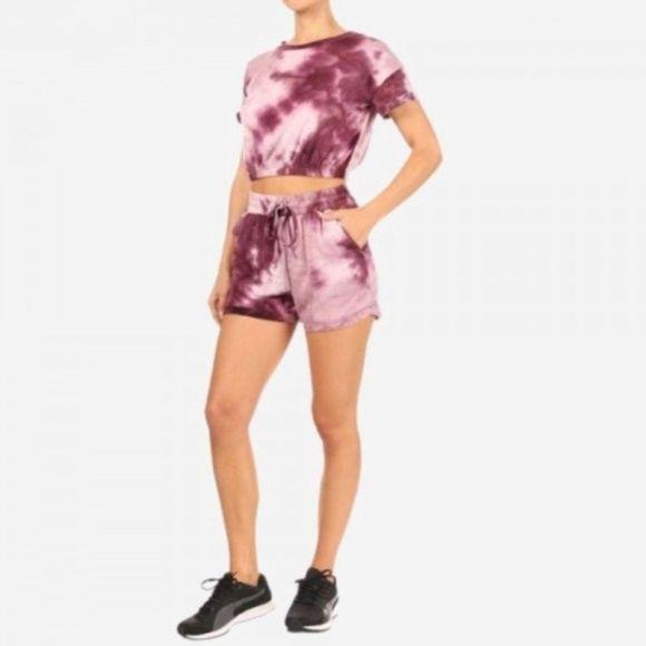 New Tie-Dye Loungewear Set Shorts and Shirt T