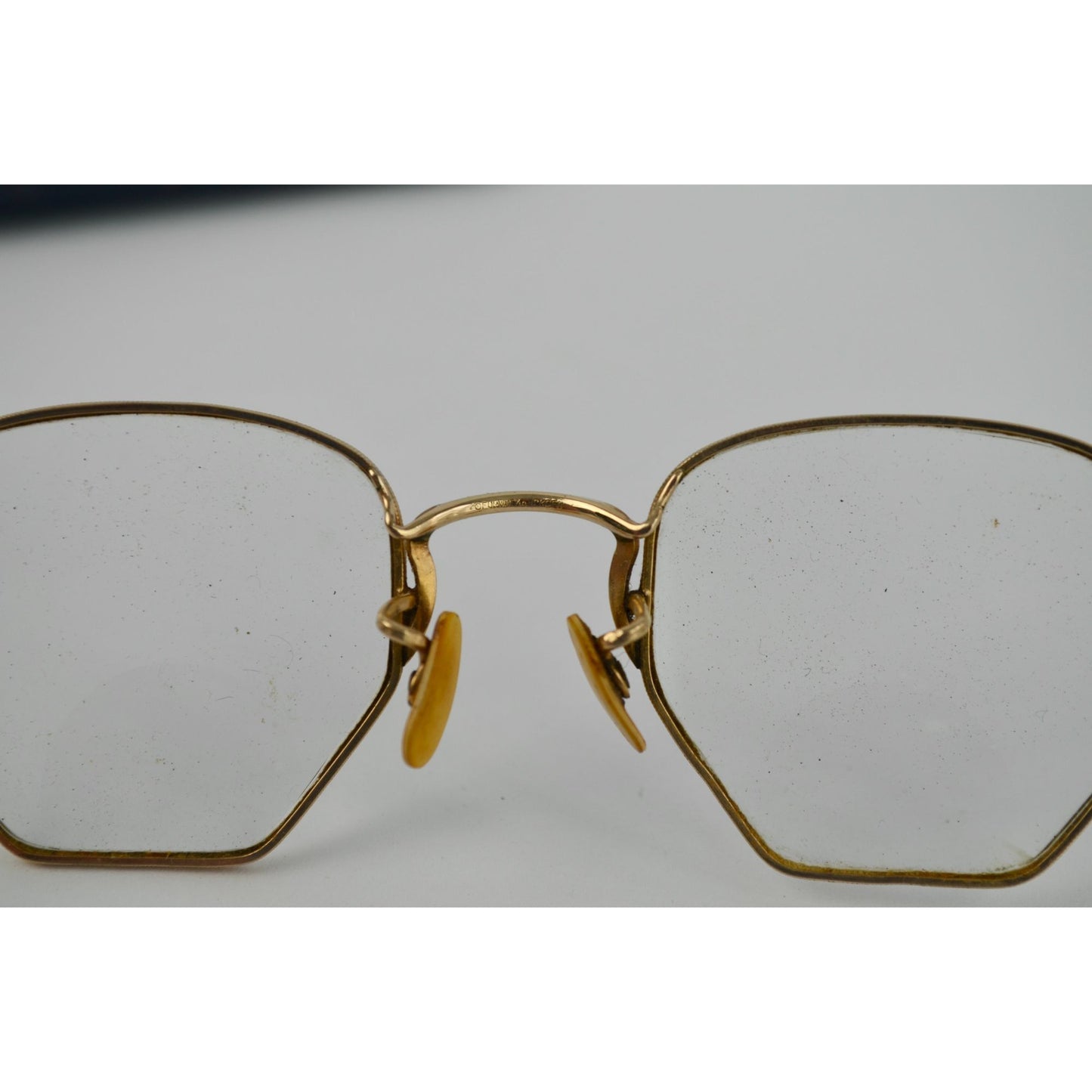 Vintage American Optical 1/10 12KGF Eyeglasses AO Gold-Filled Hexagon Glasses