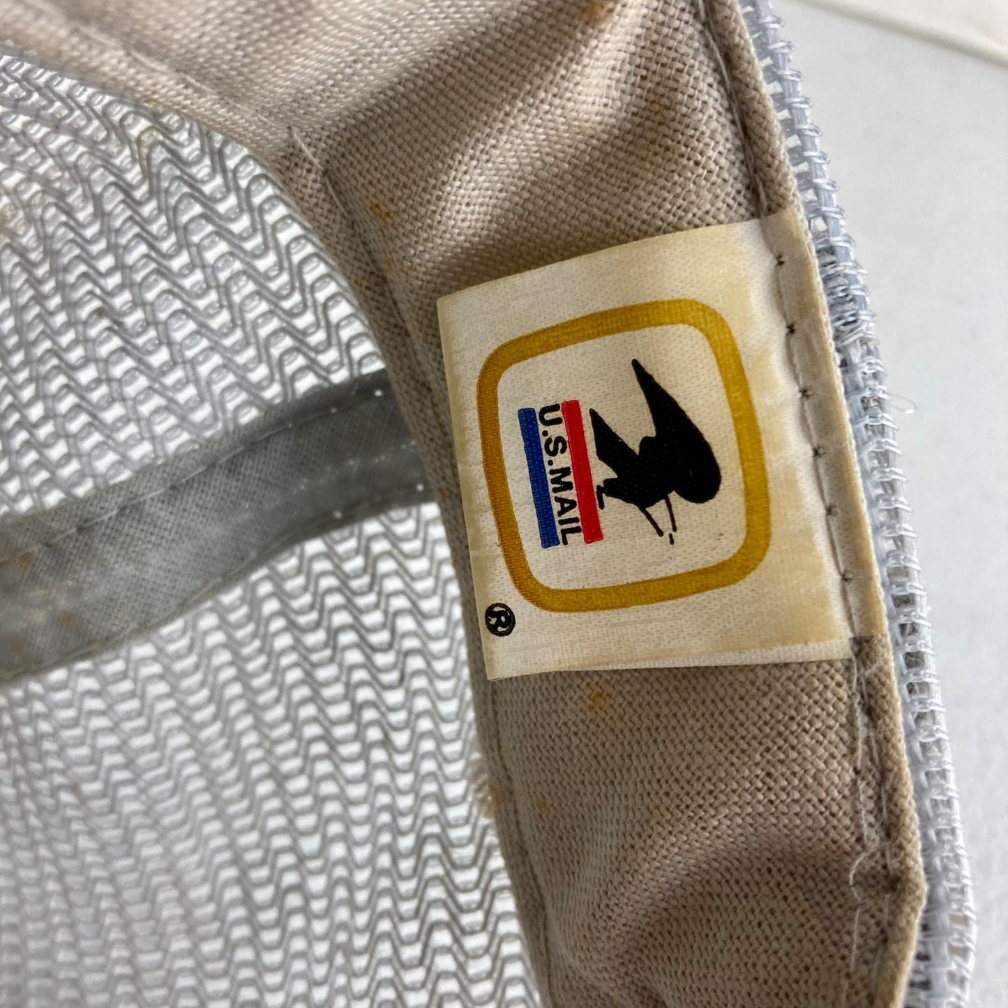 Vintage USPS Express Mail Mesh Trucker's Hat Zip+4 Snapback Cap