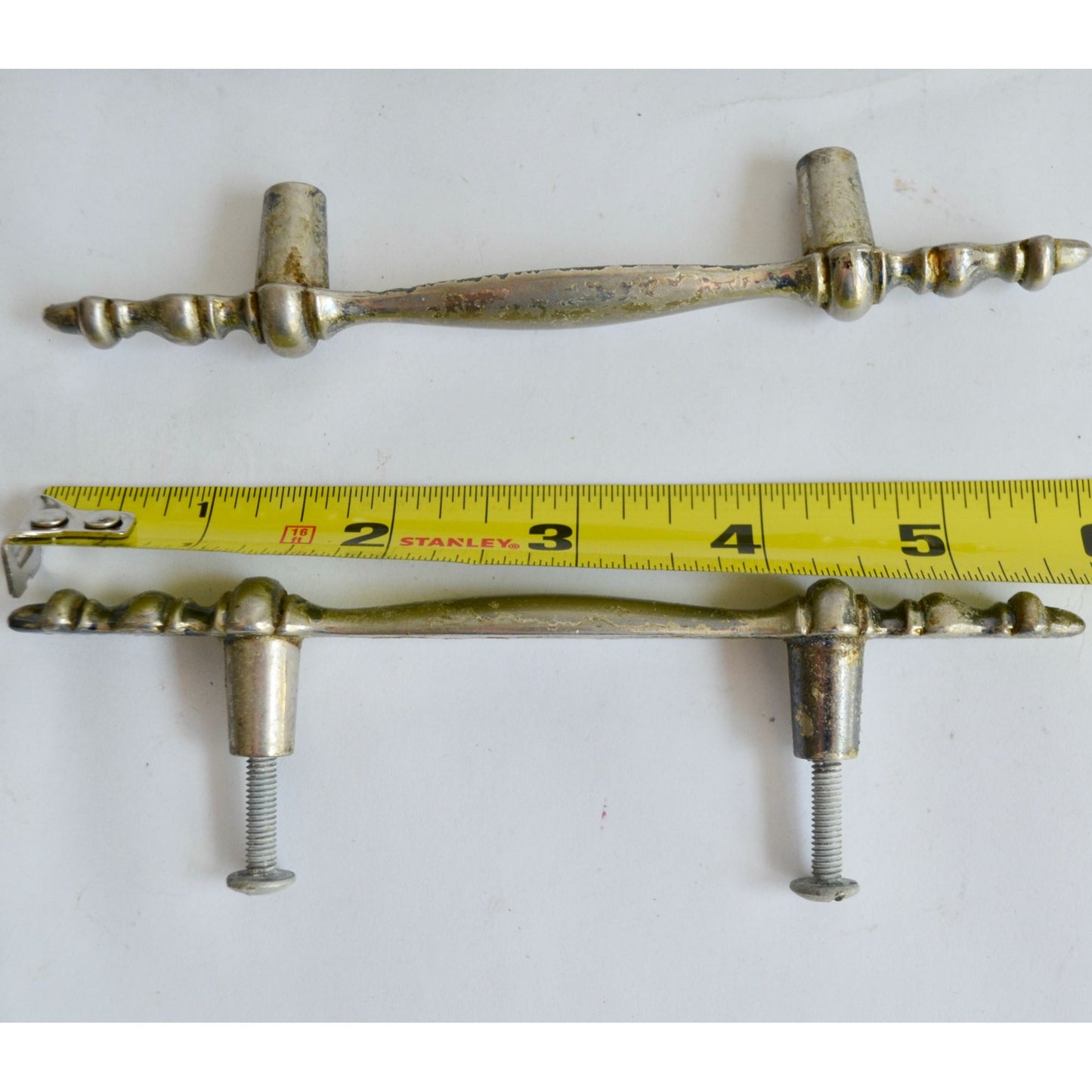 Lot of 10 Vintage Drawer Pulls Handles 3" Centers Brass