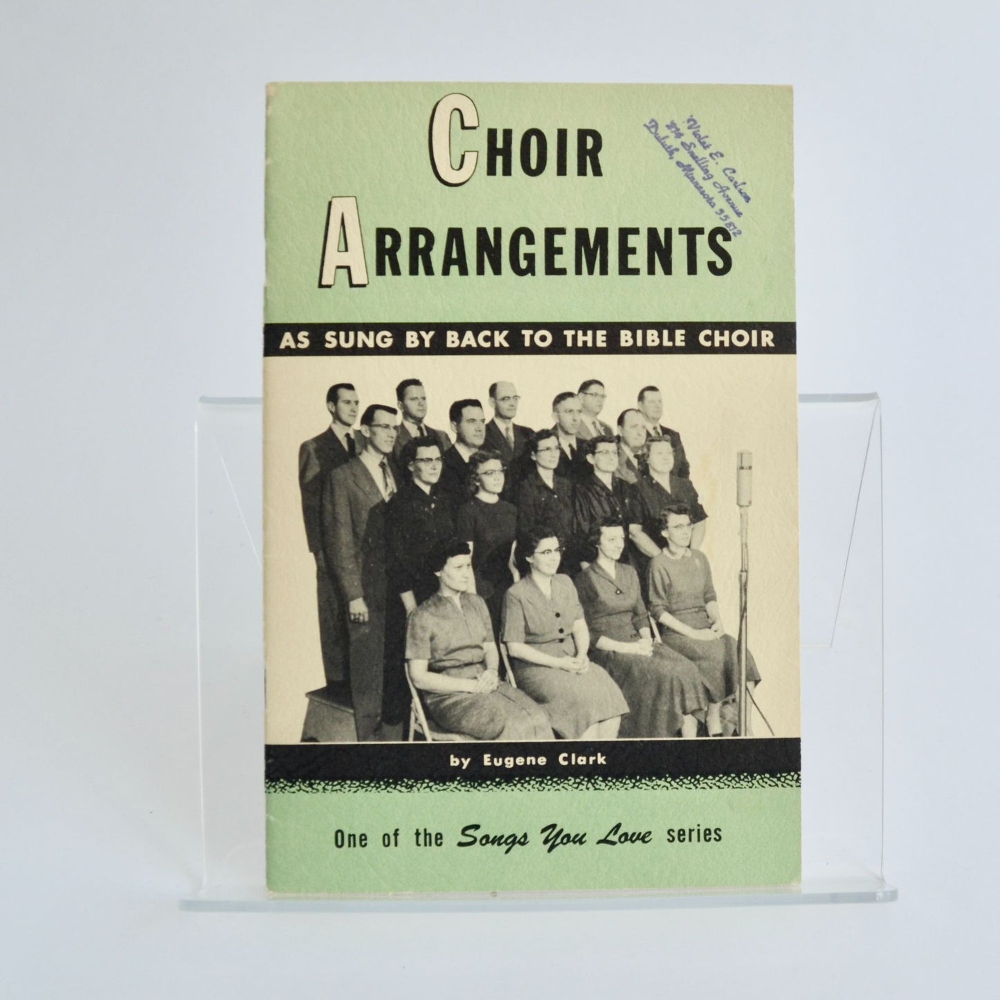 Choir Arrangements Back to the Bible Choir Book Vintage Eugene Clark