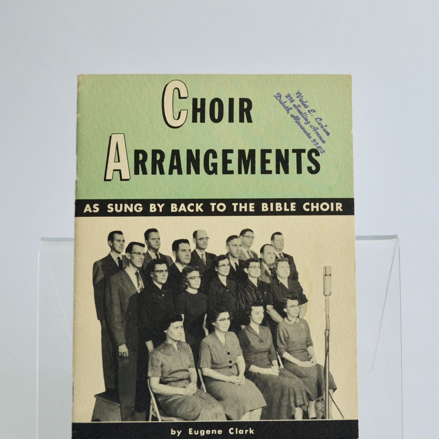 Choir Arrangements Back to the Bible Choir Book Vintage Eugene Clark