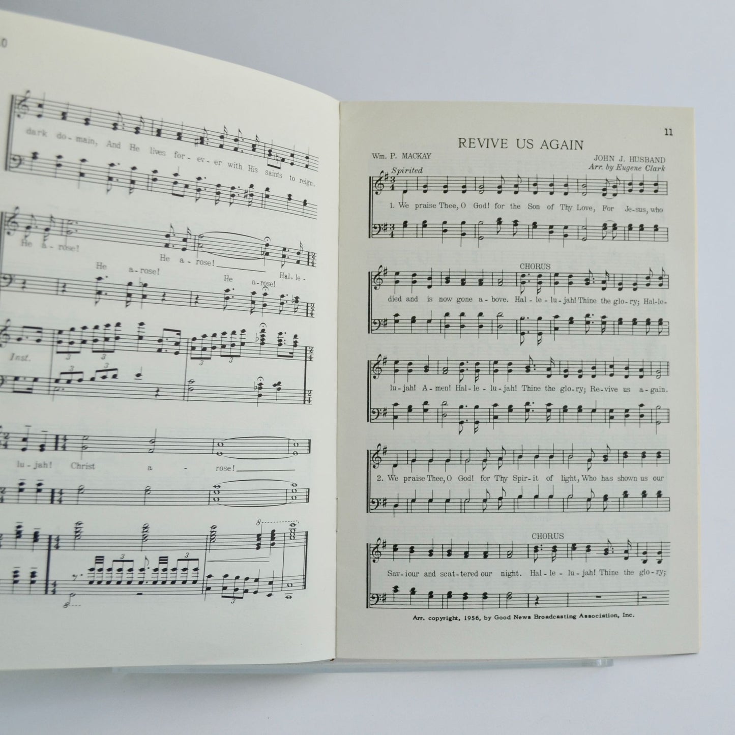 Choir Arrangements Back to the Bible Choir Book Vintage Eugene Clark