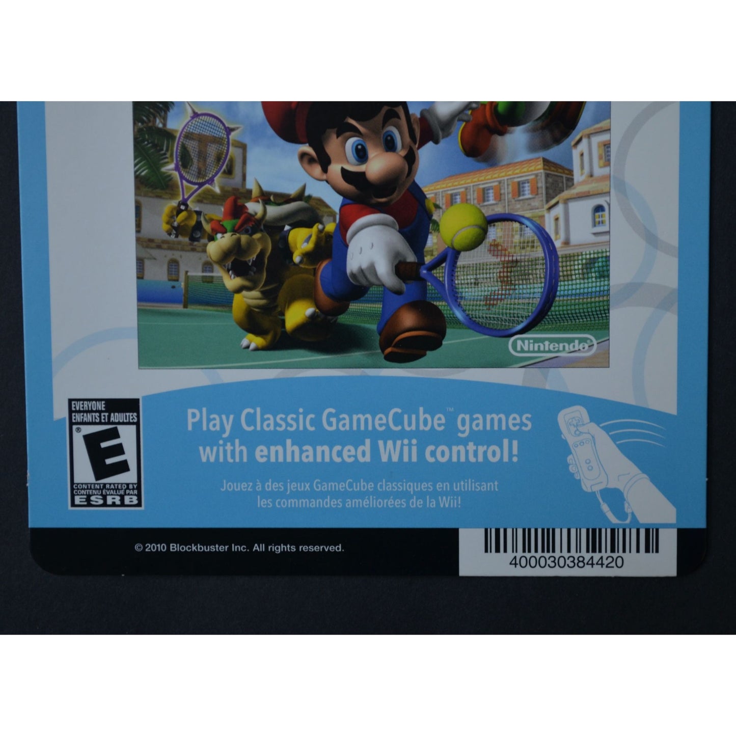 Blockbuster Backer Card Nintendo Wii Mario Power Tennis NO GAME