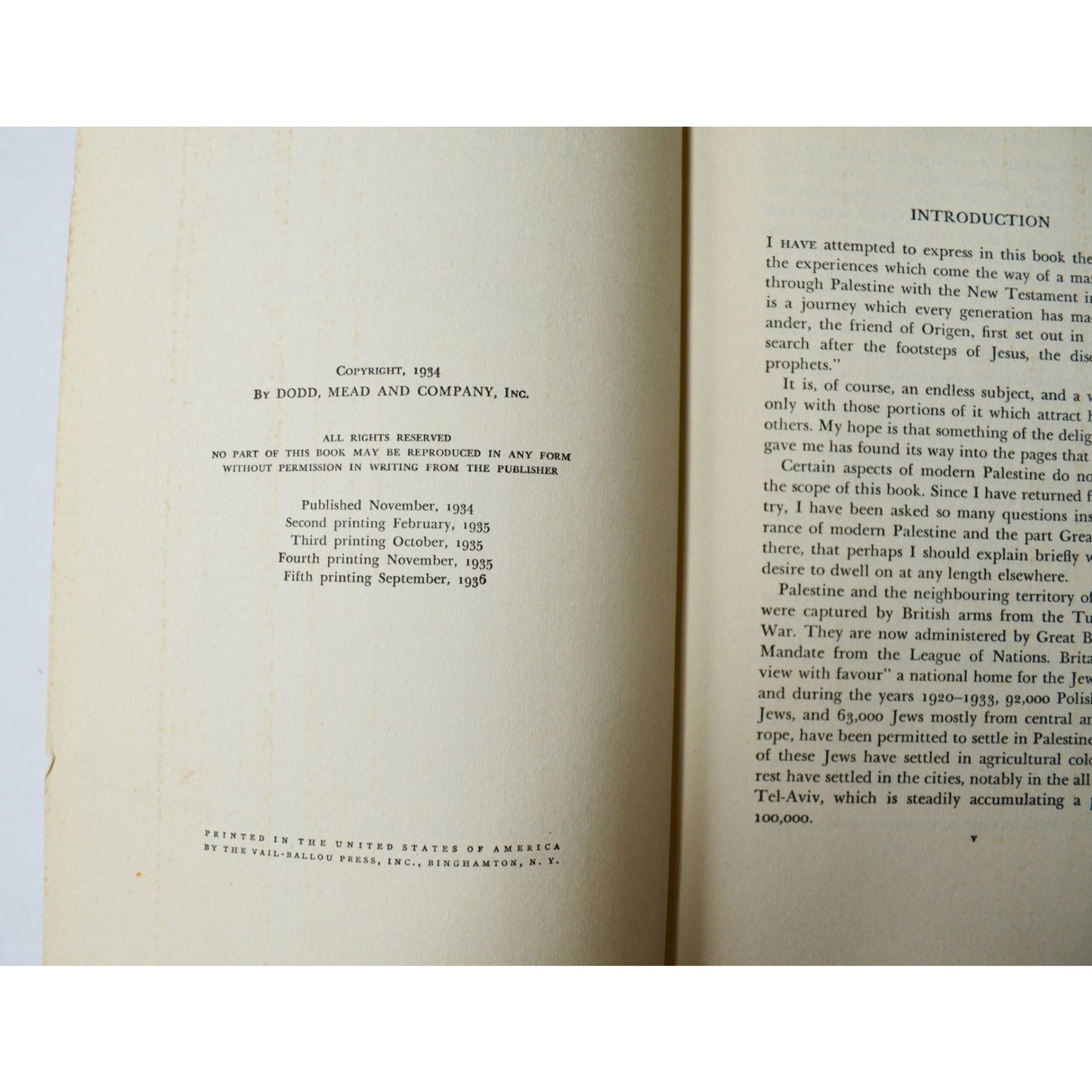 In The Steps of the Master H V Morton Hardcover Vintage 1936 5th Printing