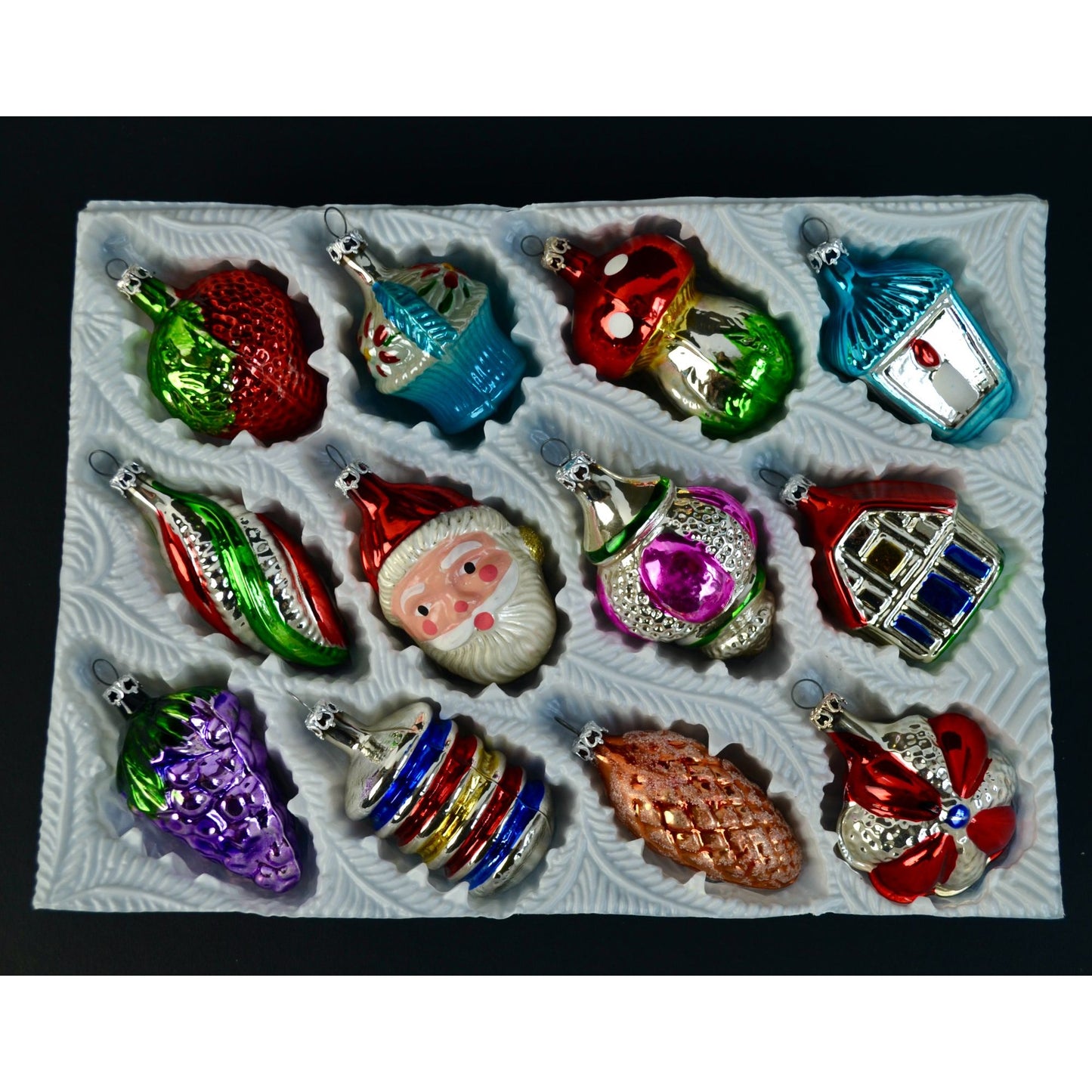 Kurt Adler Vintage Christmas Ornaments Set of 12 in Original Box