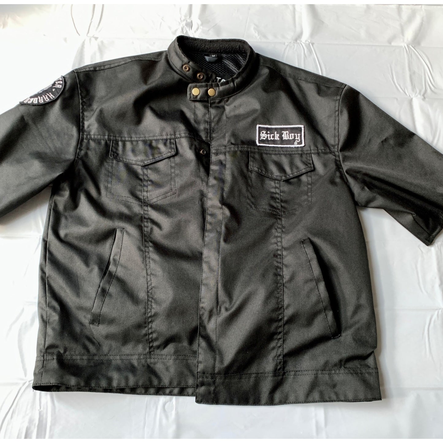 Sick Boy Motorcycles Short Sleeve Black Riding Jacket Shirt