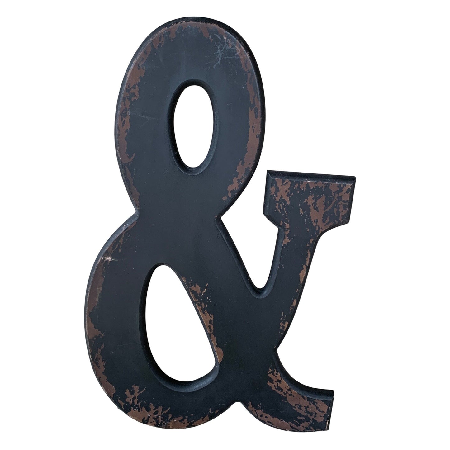 Ampersand & Black Distressed Wall Decor Hanging