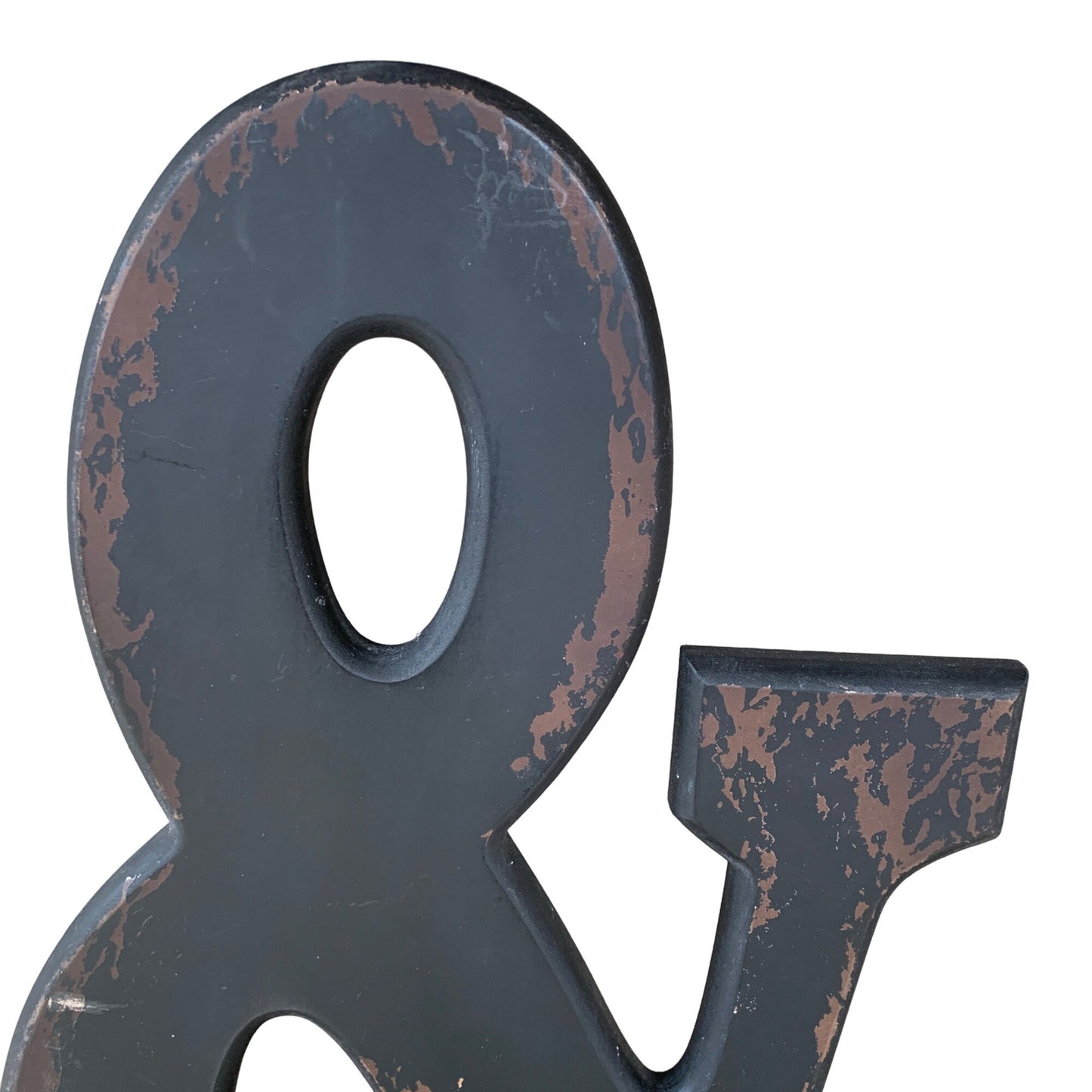 Ampersand & Black Distressed Wall Decor Hanging