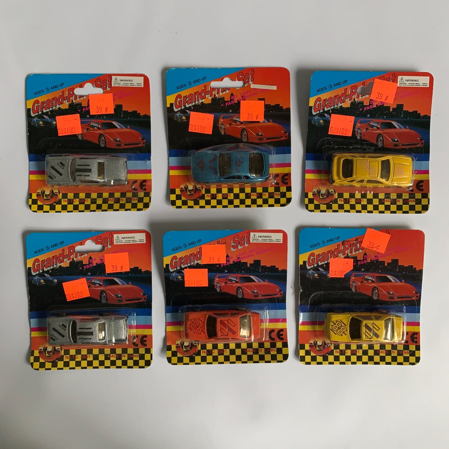 Tai Cheong Grand Prix Set Lot of 6 Cars Vintage New