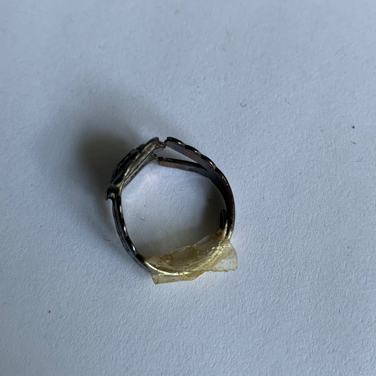 Vintage Sterling Silver Arrow Stamped Turquoise Cuff Bracelet & Ring