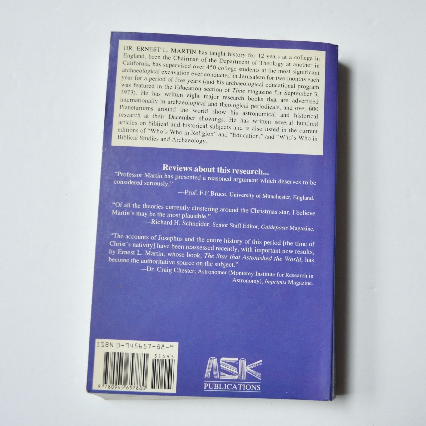 The Star that Astonished the World of Bethlehem Ernest L Martin Book