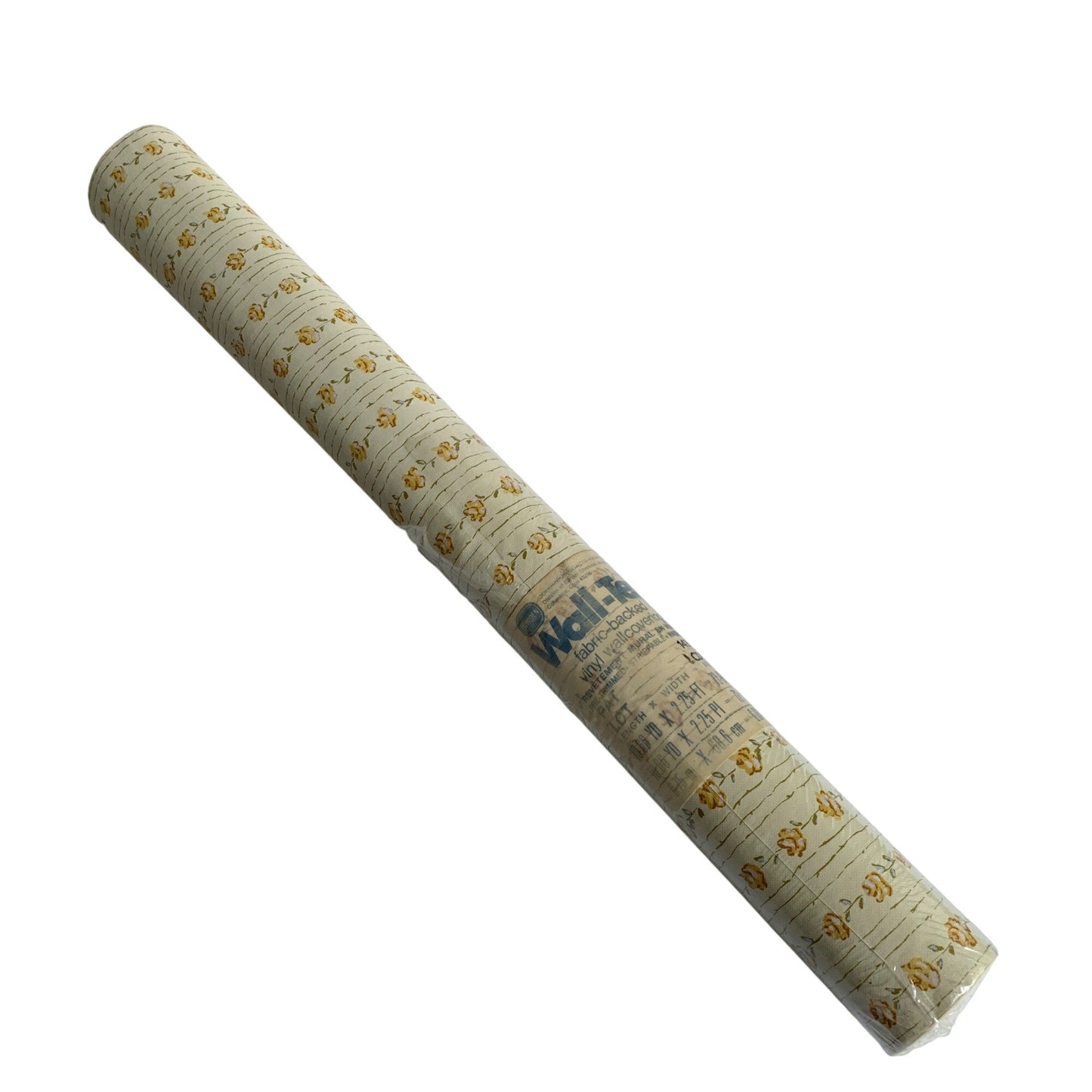 Borden Wall-Tex Fabric-Backed Vinyl Wallcovering Yellow Rose 72 SQ FT