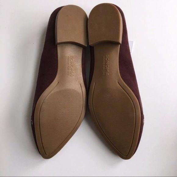 Sonoma Women’s Suede Flats Wine New