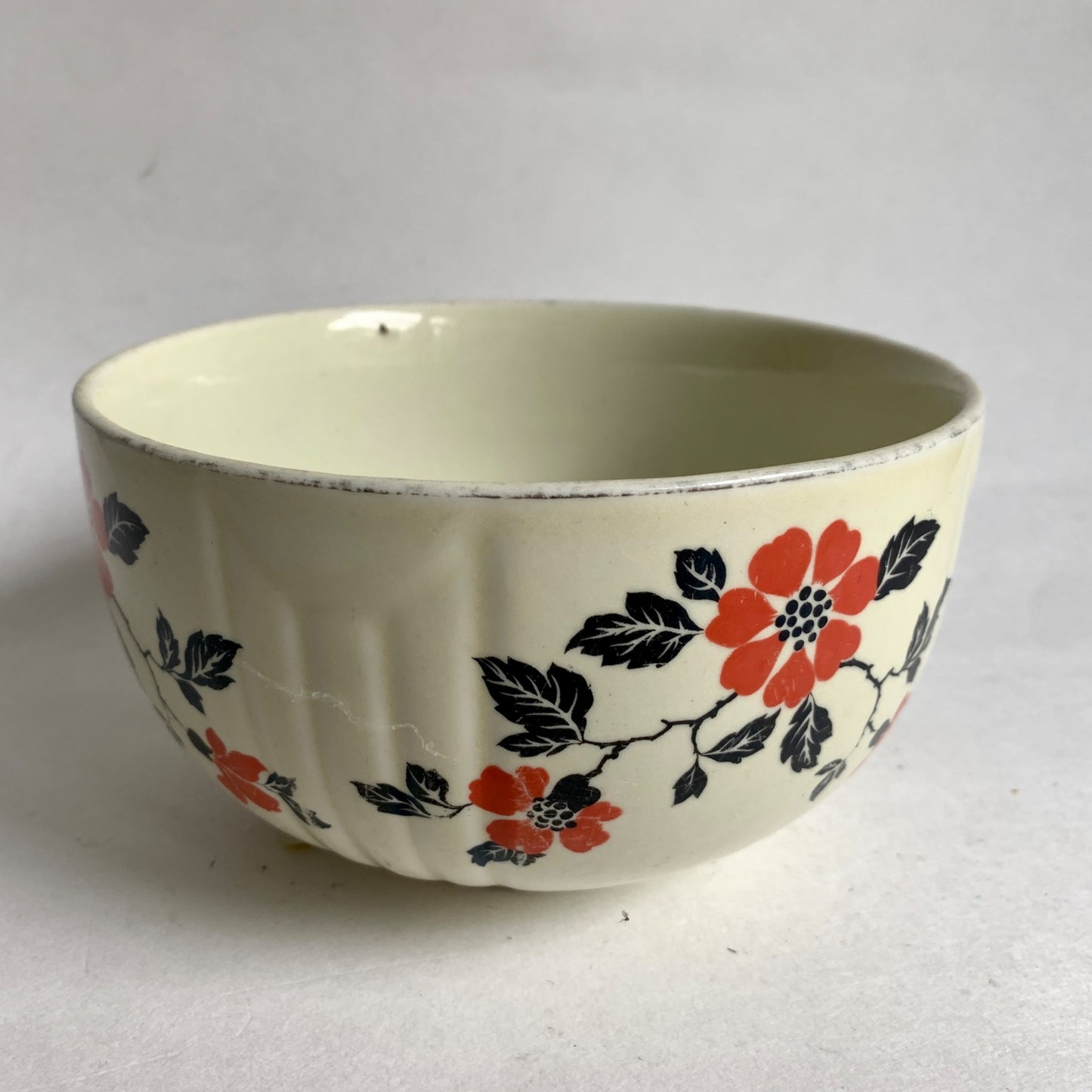 Hall's Kitchenware Bowl Orange Floral