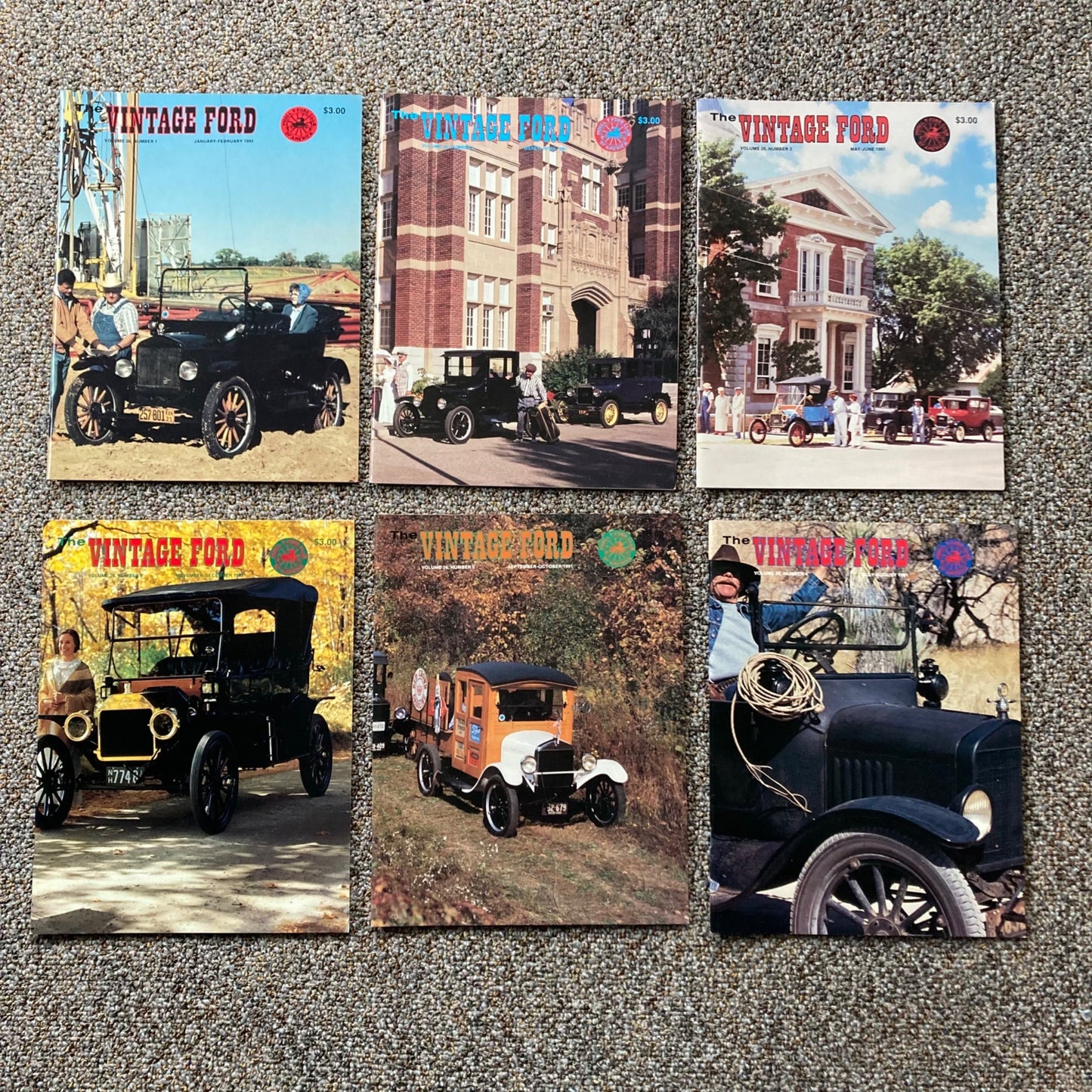 Lot 6 The Vintage Ford Magazine 1991 COMPLETE SET! Model T Ford Club of America