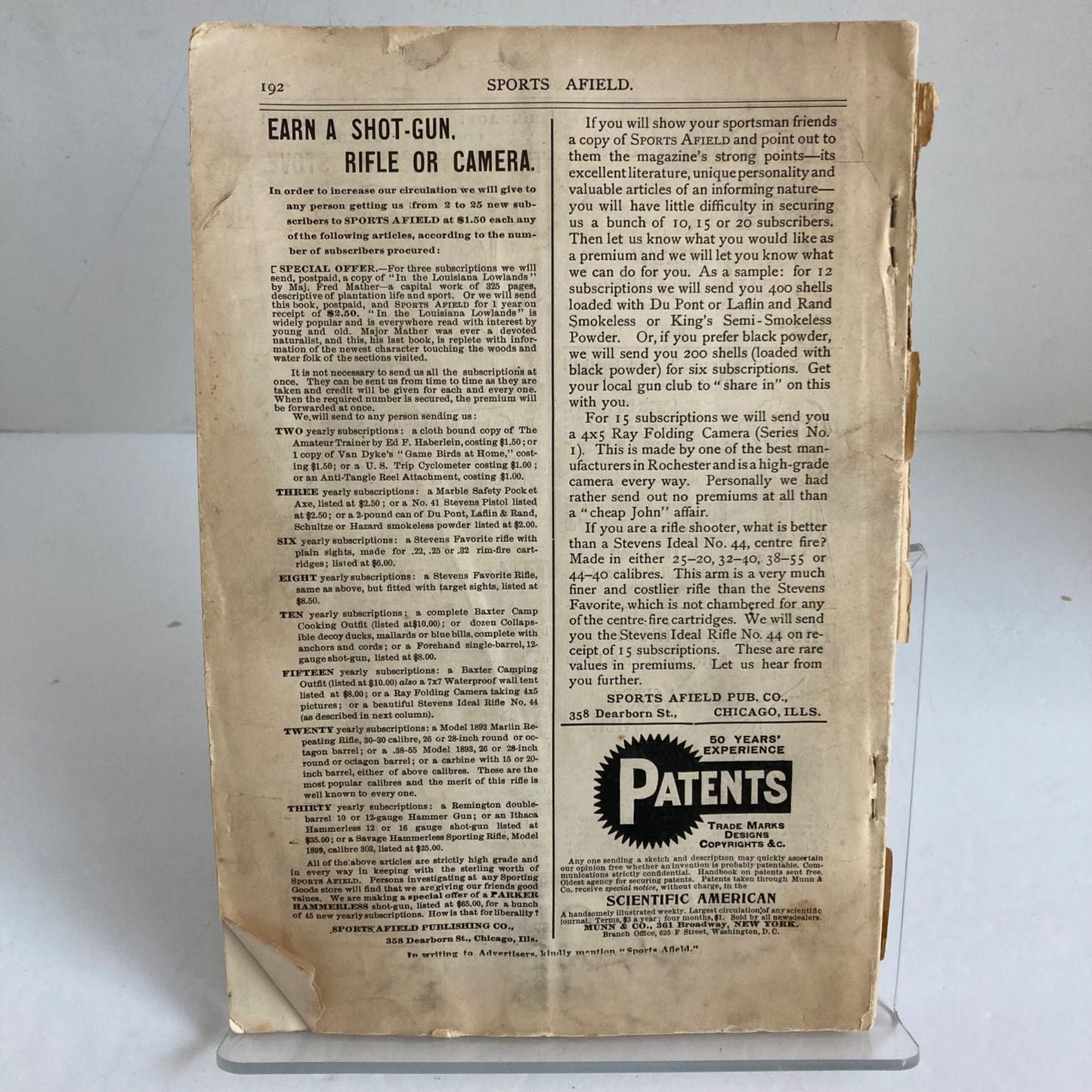 RARE 1901 Sports Afield Magazine August 1901 Antique Hunting Fishing