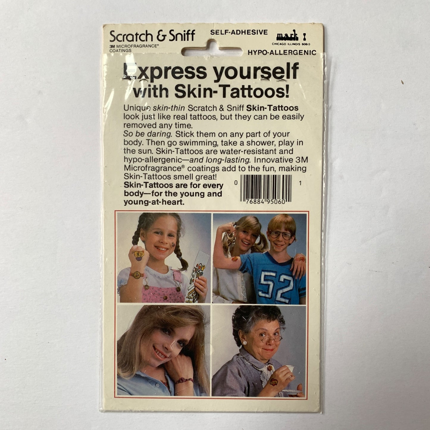 Mark 1 Scratch & Sniff Skin Tattoos Jocks Junk Food Blondes Baseball USA