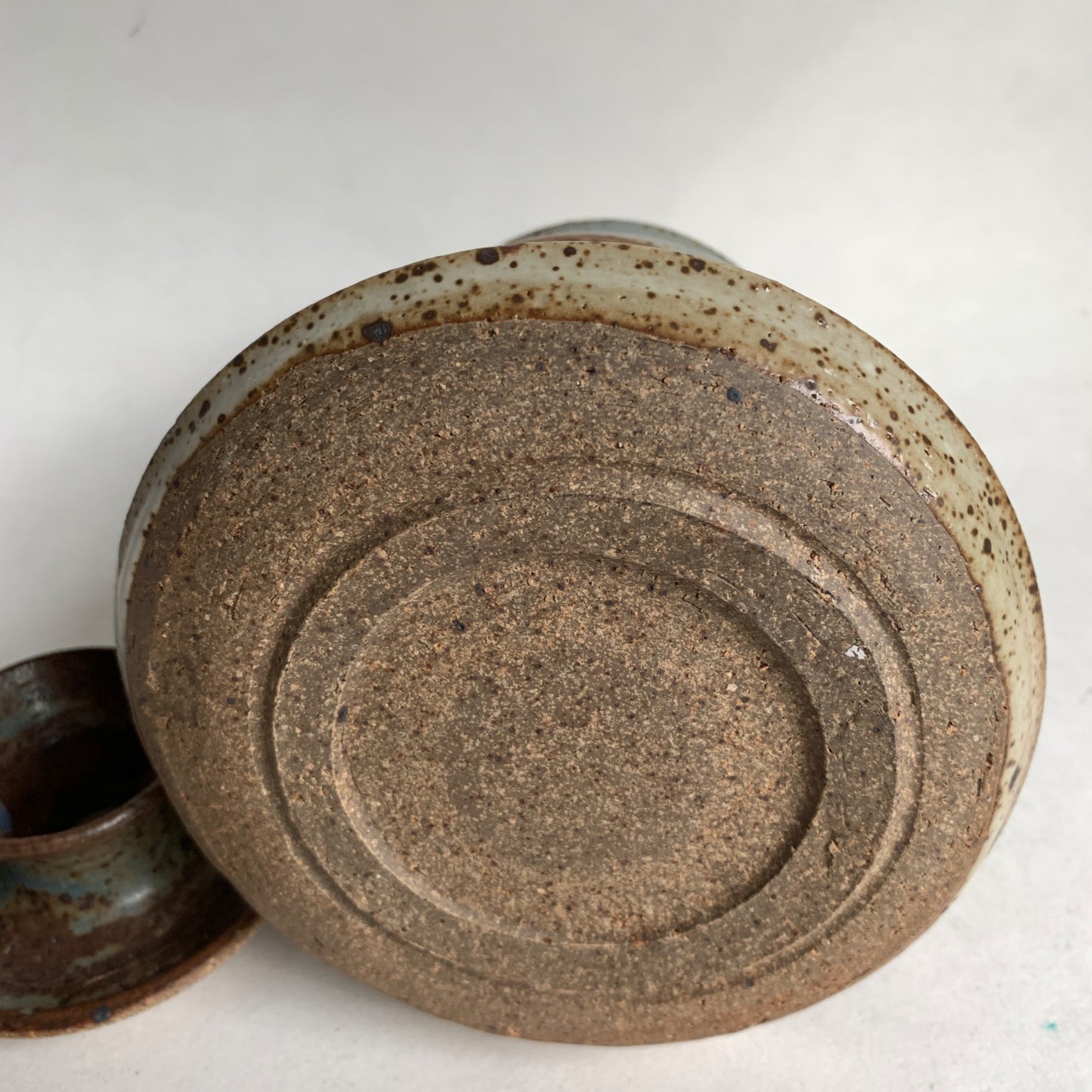 Honey Pot Lidded with Stick Pottery Handmade