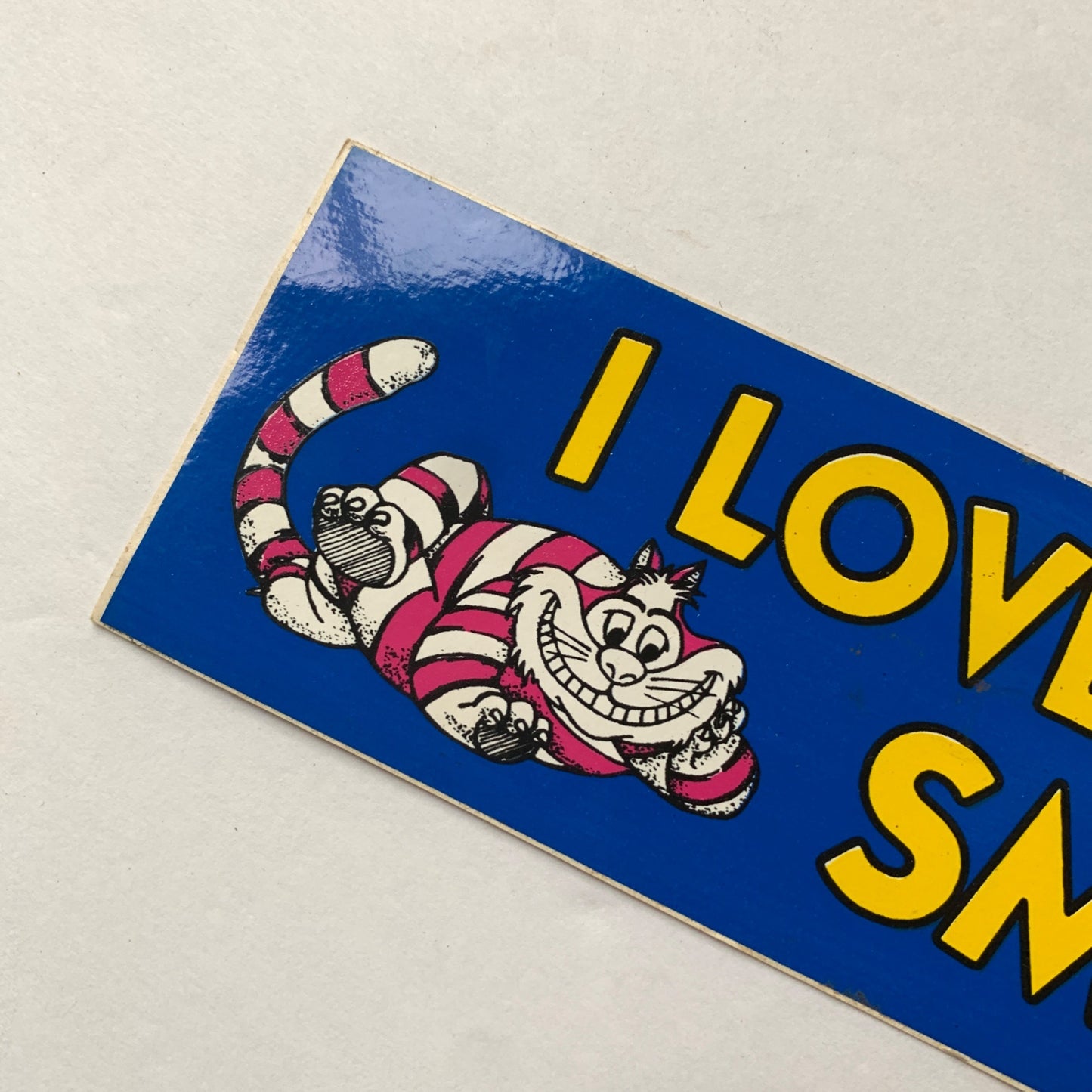 Cheshire Cat Alice in Wonderland I Love Your Smile Vintage Bumper Sticker