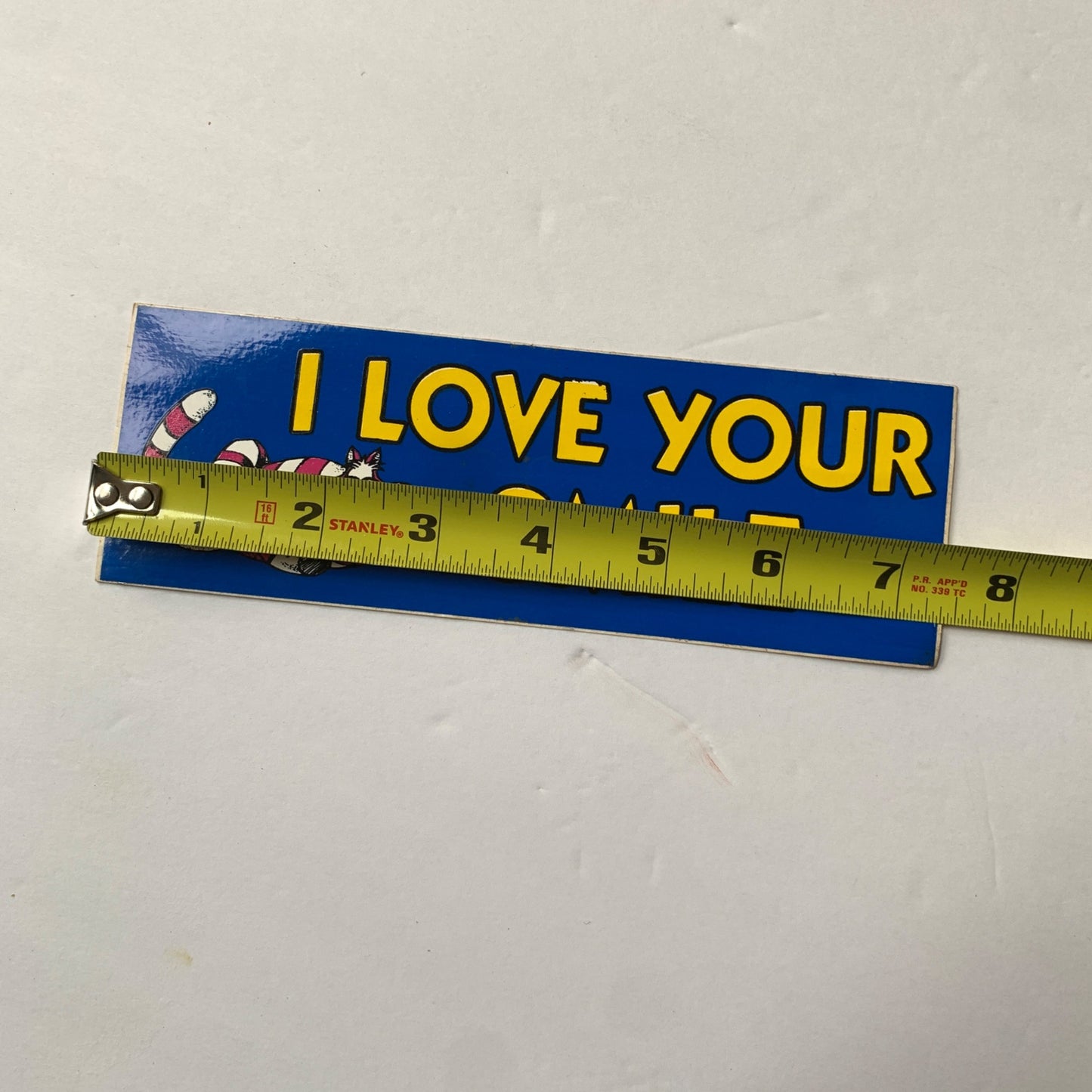 Cheshire Cat Alice in Wonderland I Love Your Smile Vintage Bumper Sticker