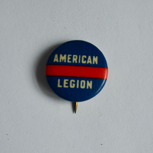 American Legion Vintage Blue Red Stripe Pin Button