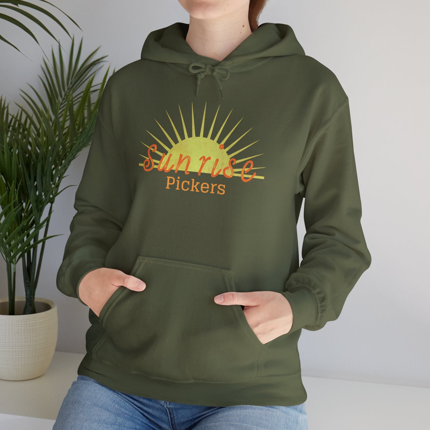 Sunrise Pickers Vintage Unisex Hooded Sweatshirt
