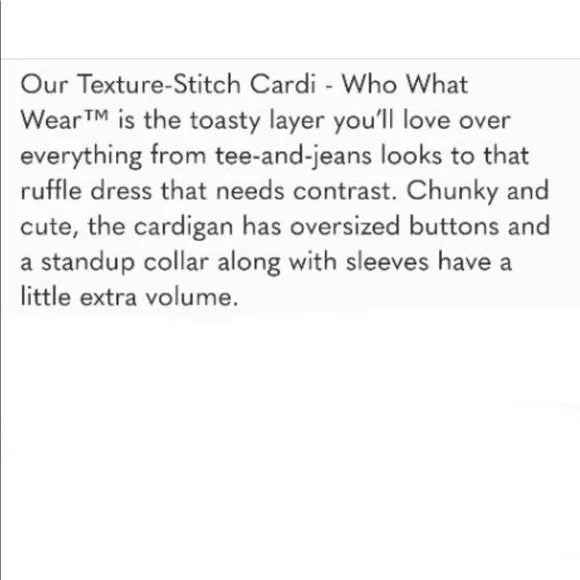 Who What Wear Oatmeal Heather Cardigan Sweater