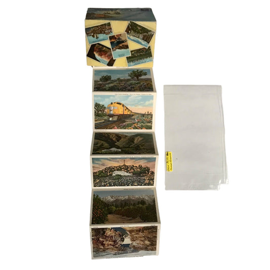 Vintage Union Pacific Railroad Los Angeles Salt Lake Route Postcard Fold-Out