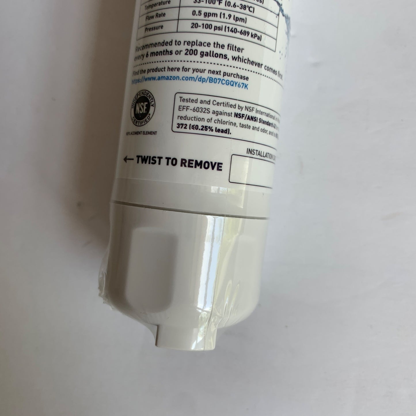 Amazon Basics Replacement LG LT700P Refrigerator Water Filter Cartridge
