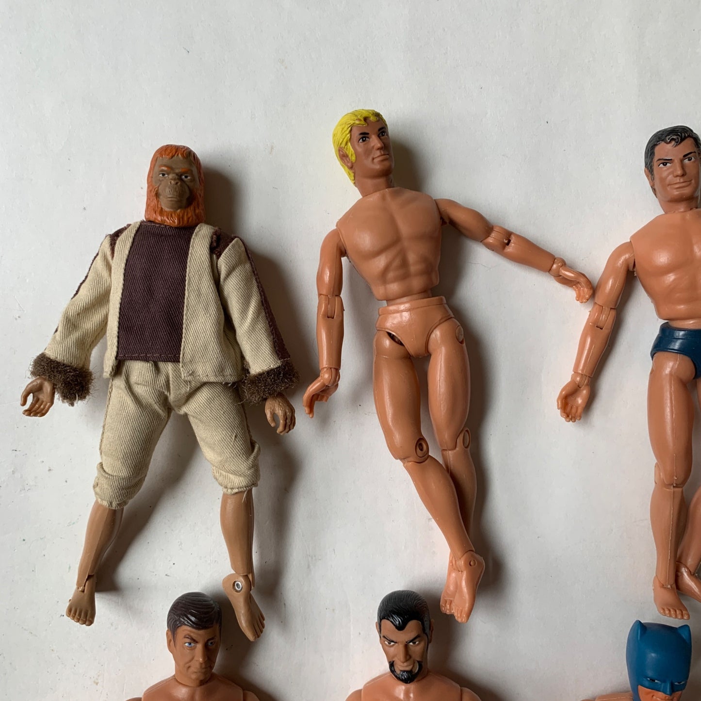 Mego 1970s Action Figures Lot of 8 Dr Zaius Dukes of Hazard Batman Star Trek