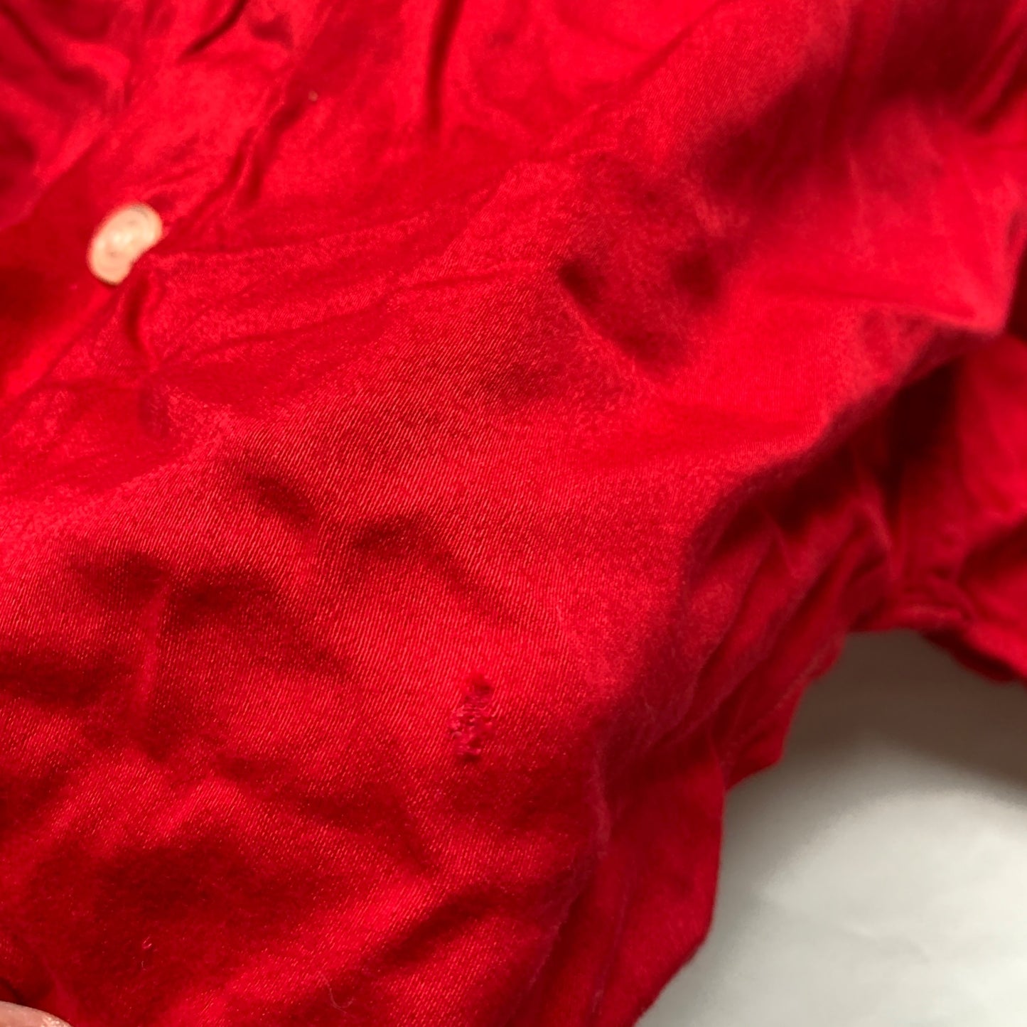 1950s 1960s Nat Nast Creation Nebrasks Port Edwards State Bank Red Shirt Embroidered Andy