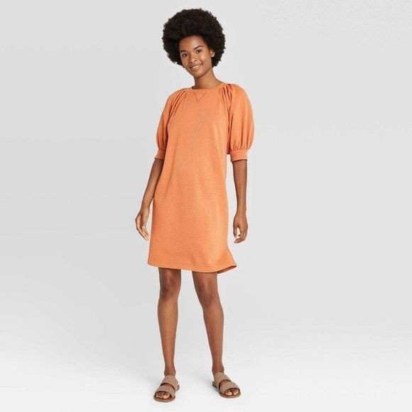 universal thread dress Women's Short Sleeve Midi T-Shirt Dress