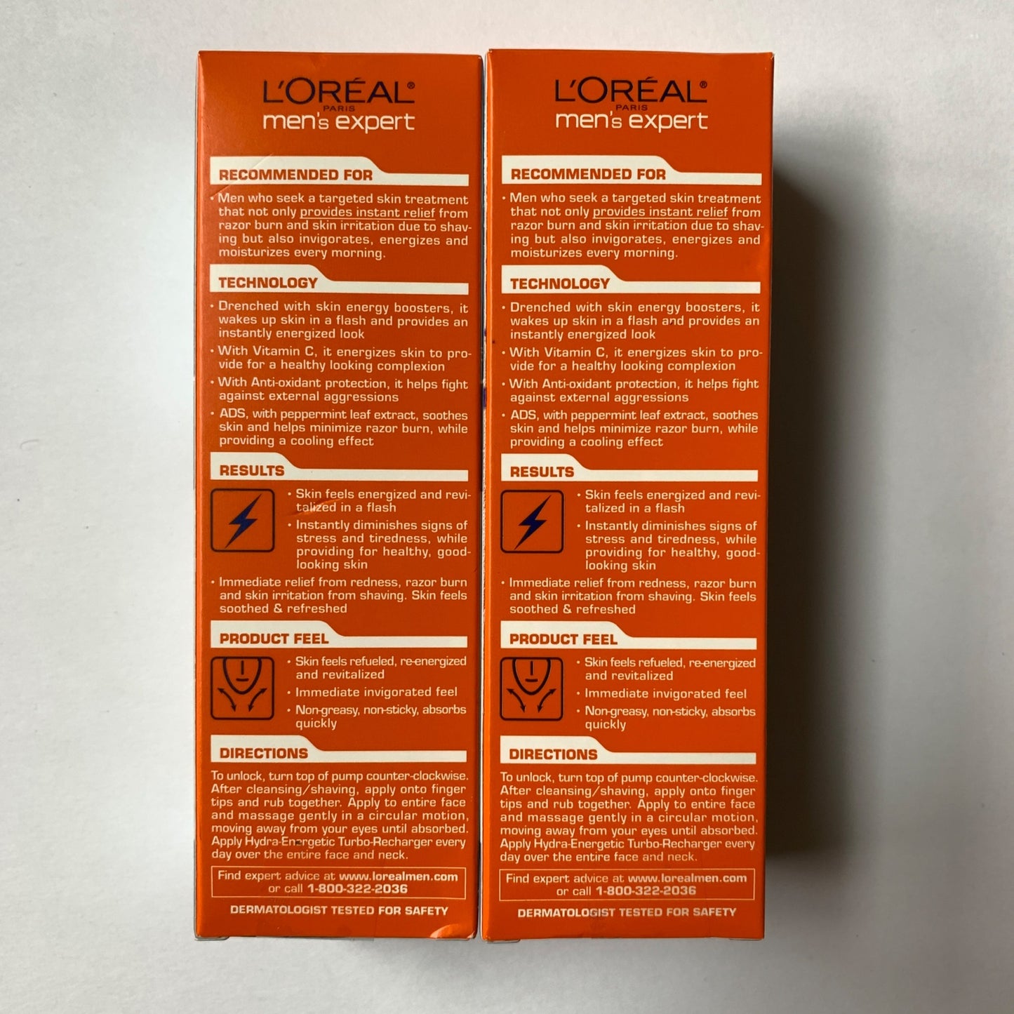 L'Oreal Men's Expert Hydra-Energetic After Shave + Moisturizer NEW