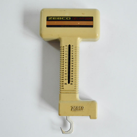Vintage Zebco Deliar 228 Fishing Scale 28 lb. & Tape Measure WORKS!