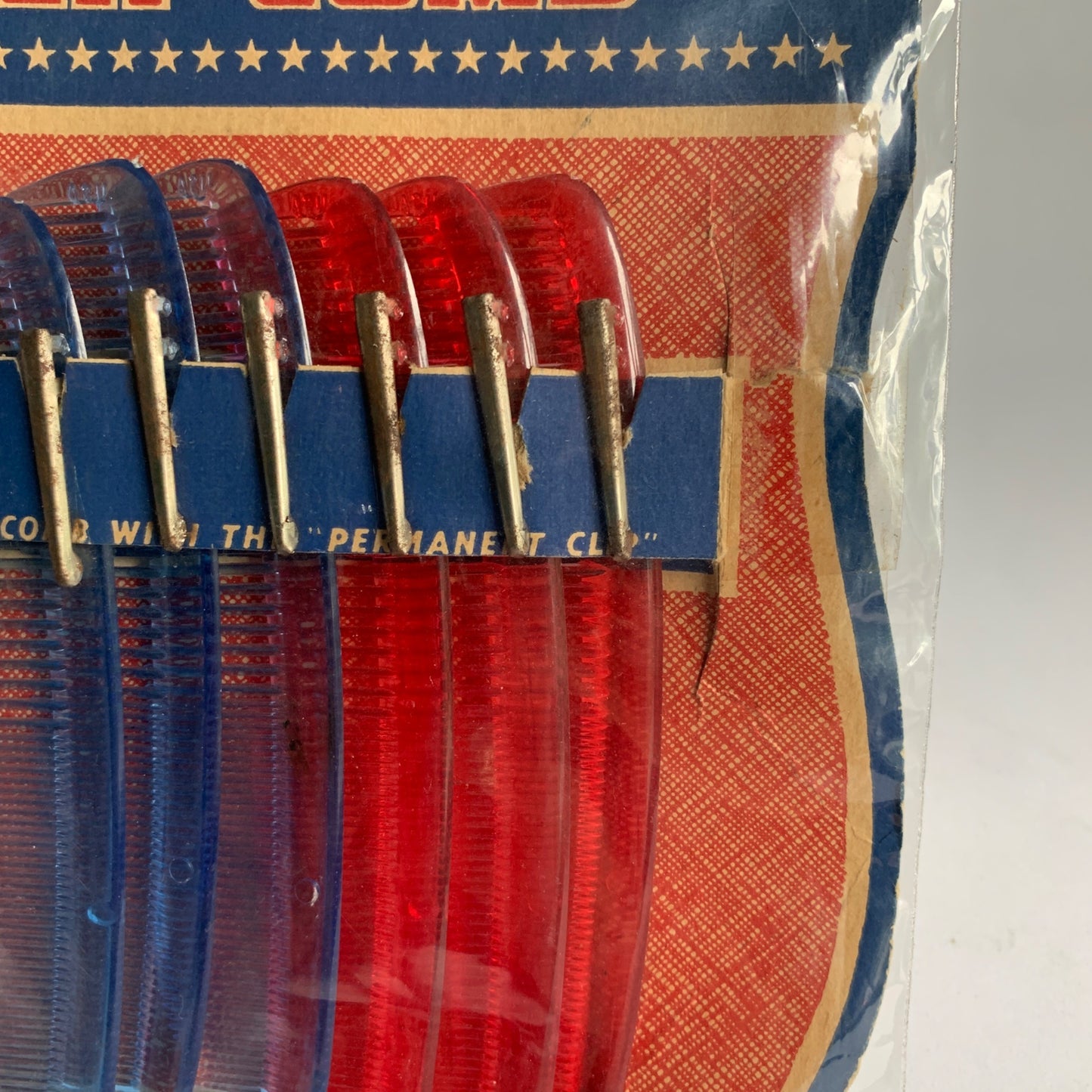 All American Clip Comb Store Display with Combs Complete Full Set of 12 Vintage