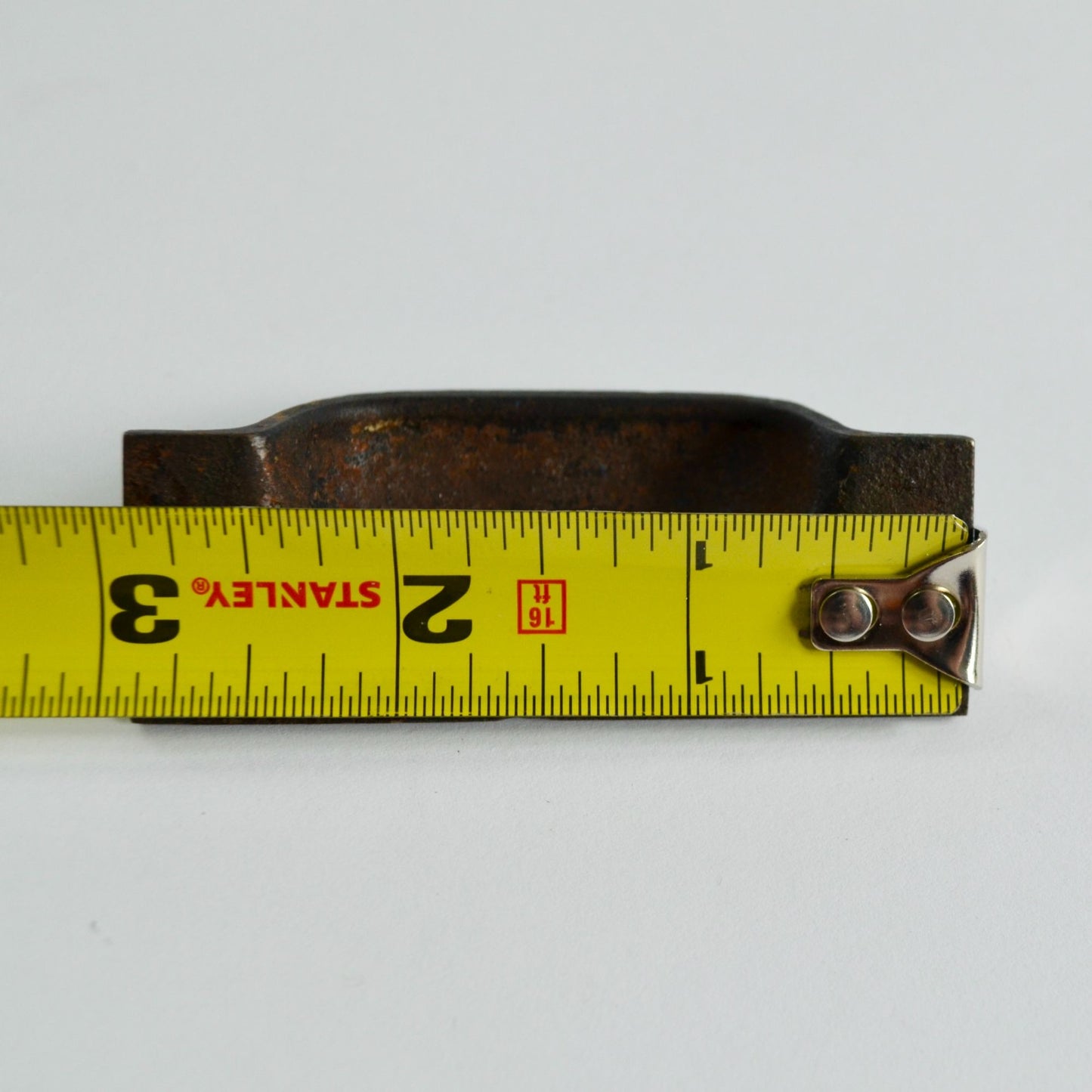 Antique Victorian Ornate Cast Iron Bin Pull Apothecary Cupboard Drawer 2-7/8"