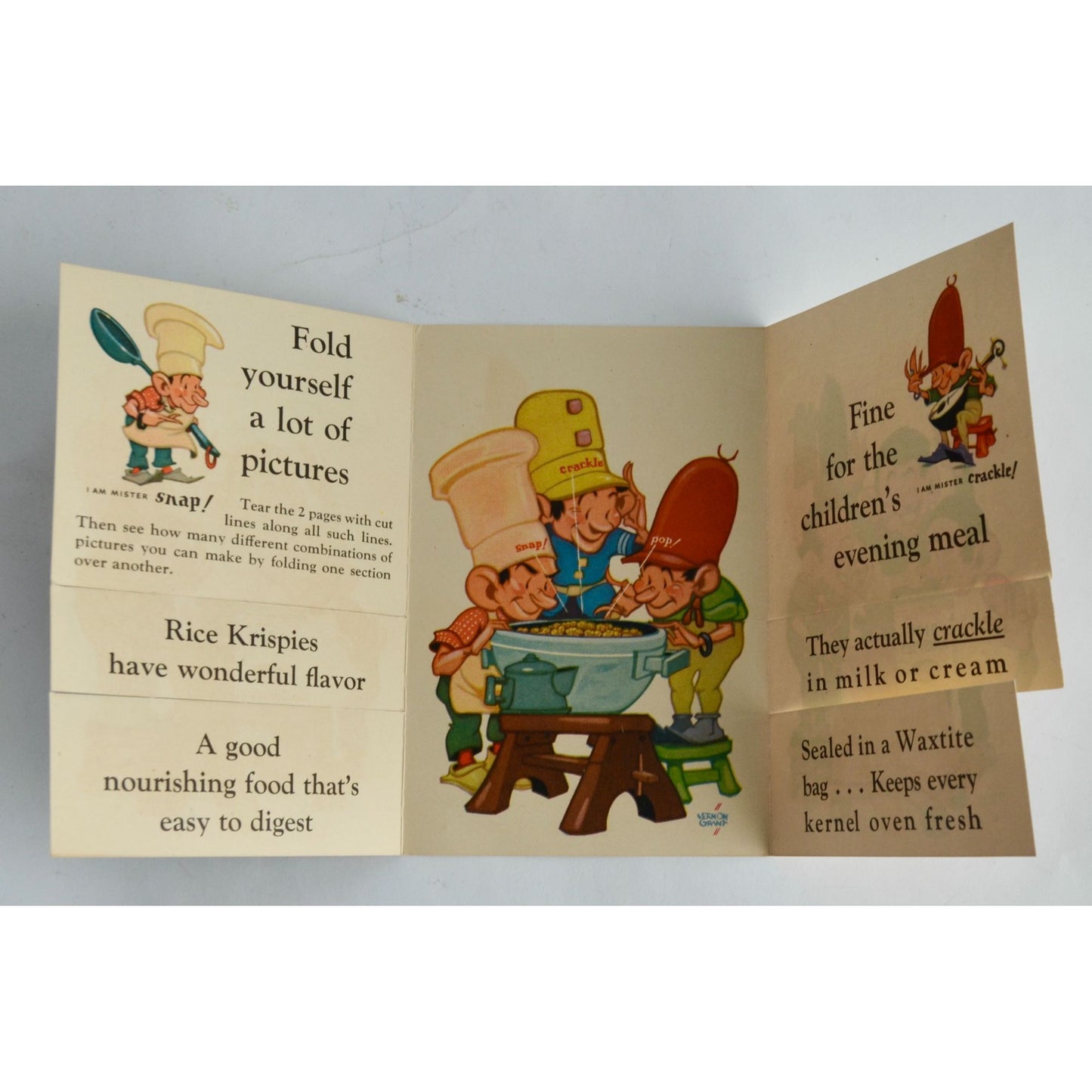 Rice Krispies Vintage Trading Card Advertisement 1930s