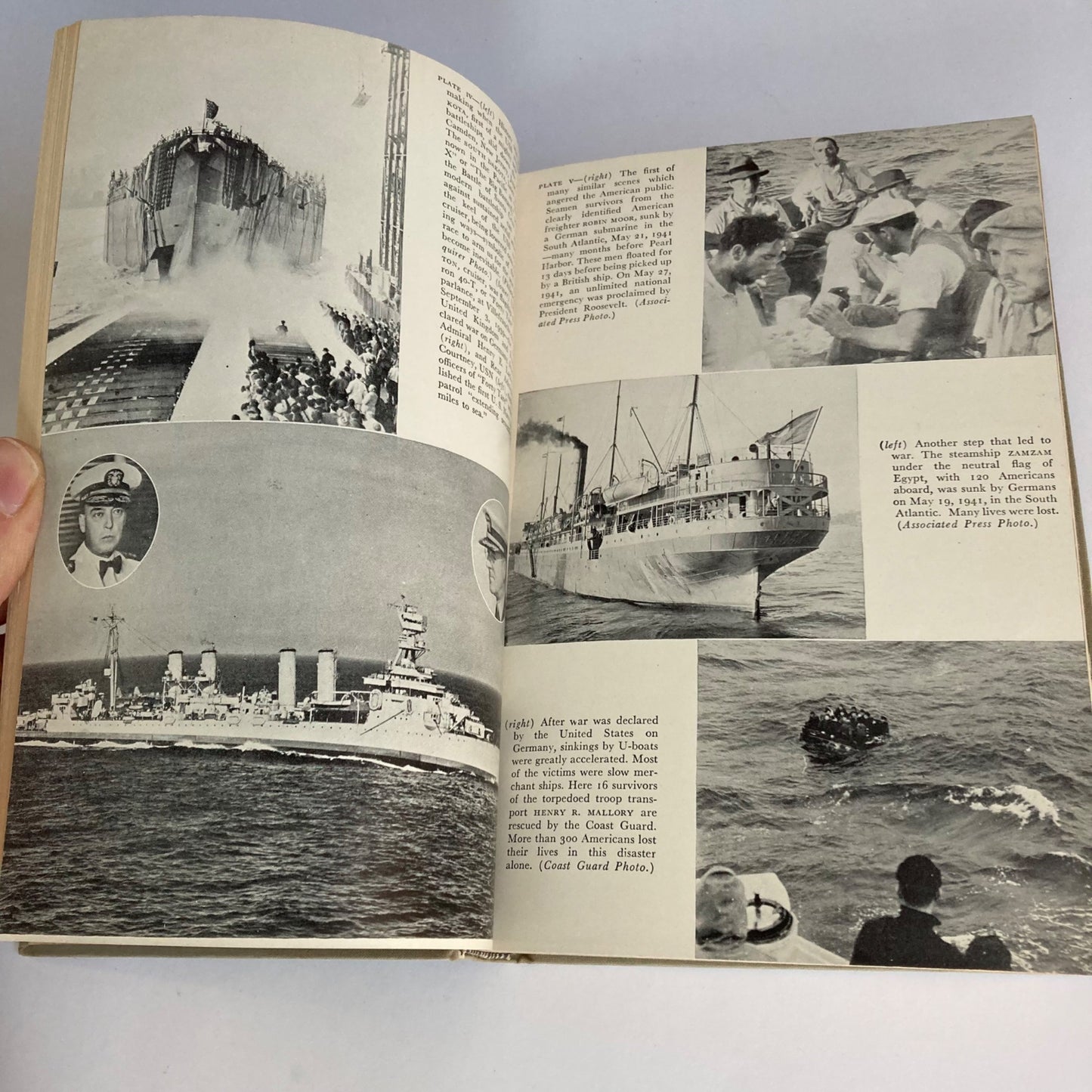 Battle Report The Atlantic War Vintage WWII Book Rinehart 1946