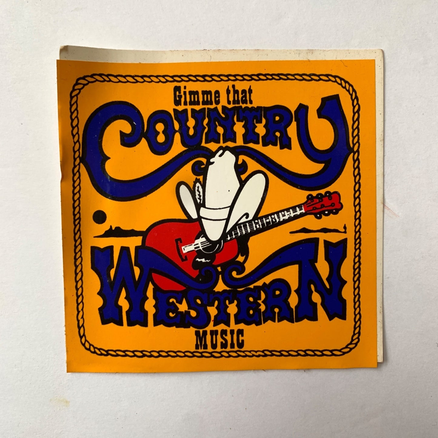 Gimme That Country Western Music 4" Vintage Sticker