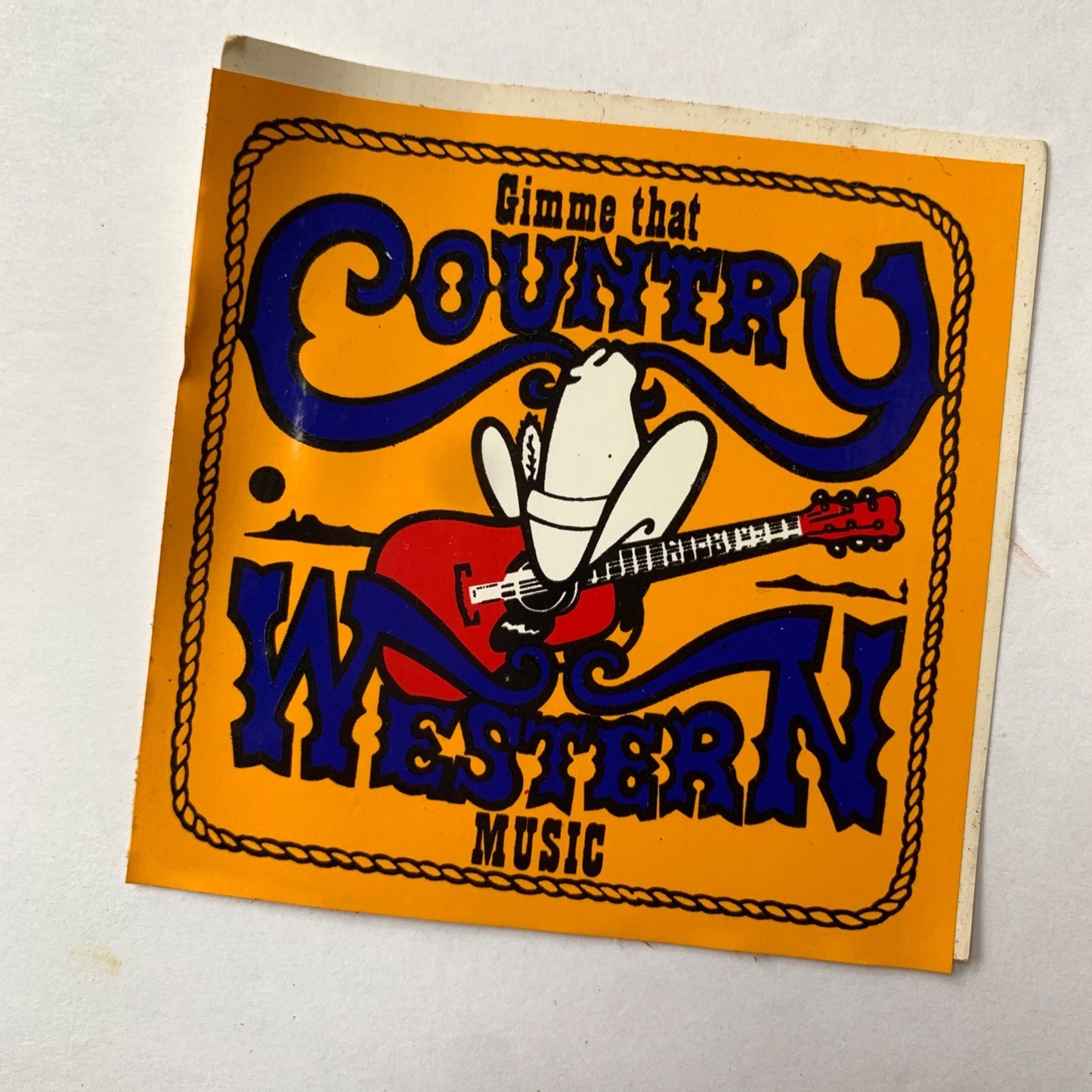 Gimme That Country Western Music 4" Vintage Sticker