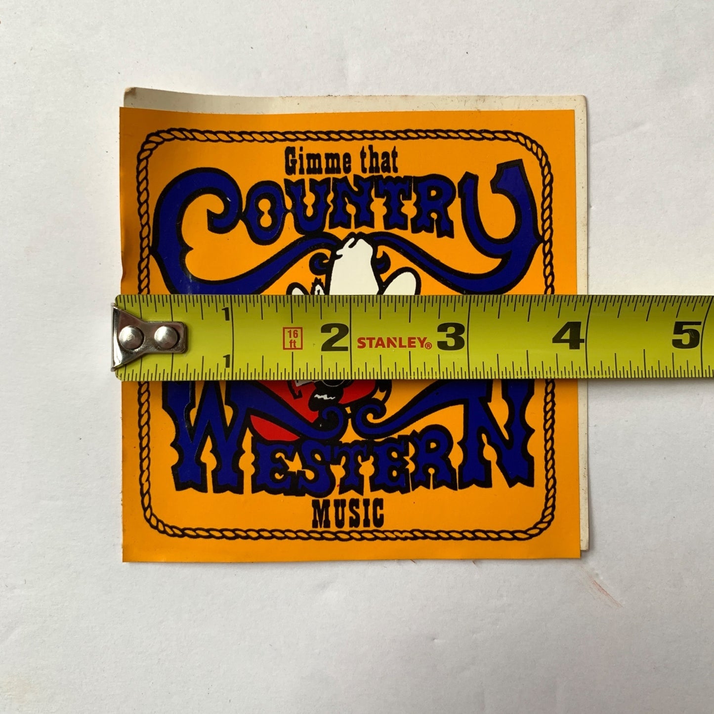 Gimme That Country Western Music 4" Vintage Sticker