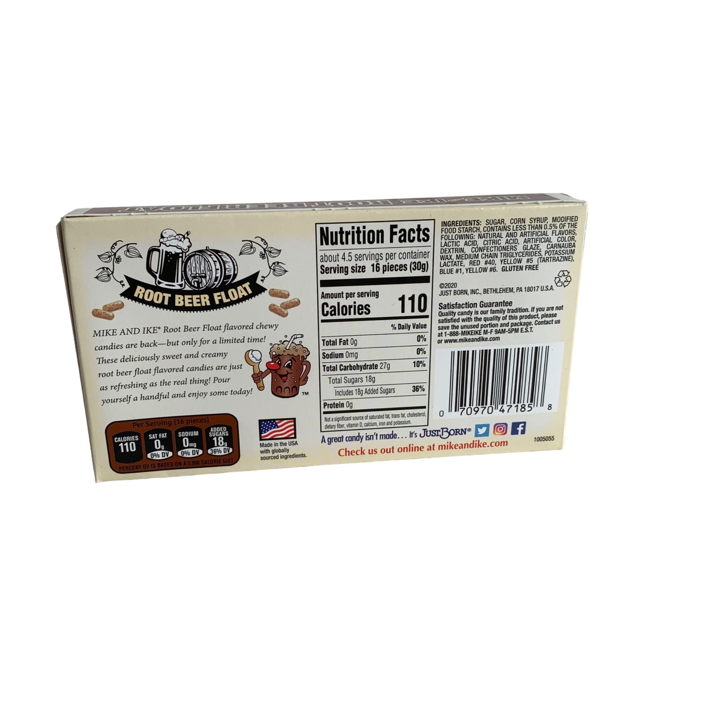 Mike and Ike Root Beer Float Discontinued Rare Theater Box 5 oz READ DESCRIPTION