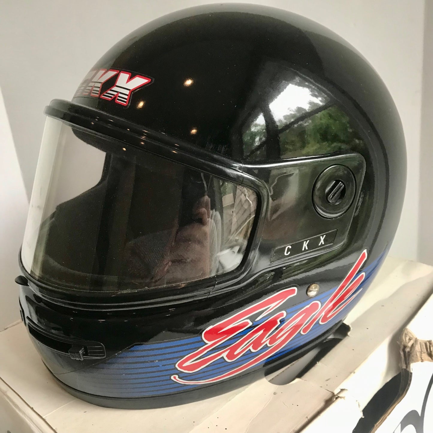 Vintage CKX Eagle Snowmobile Motorcycle Full Face Helmet Size Medium NICE!