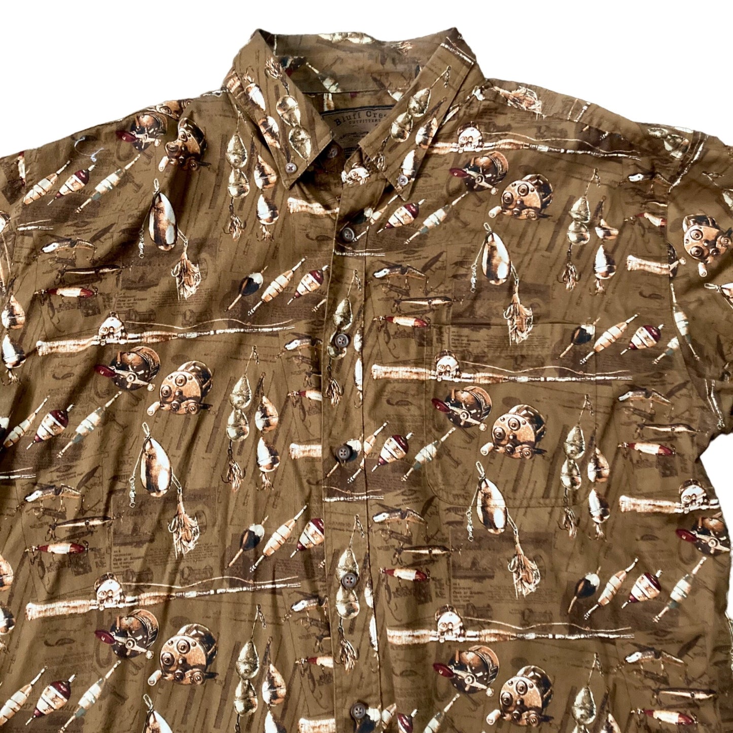 Bluff Creek Outfitters Vintage Fishing Long-Sleeve Shirt Men's Size XL